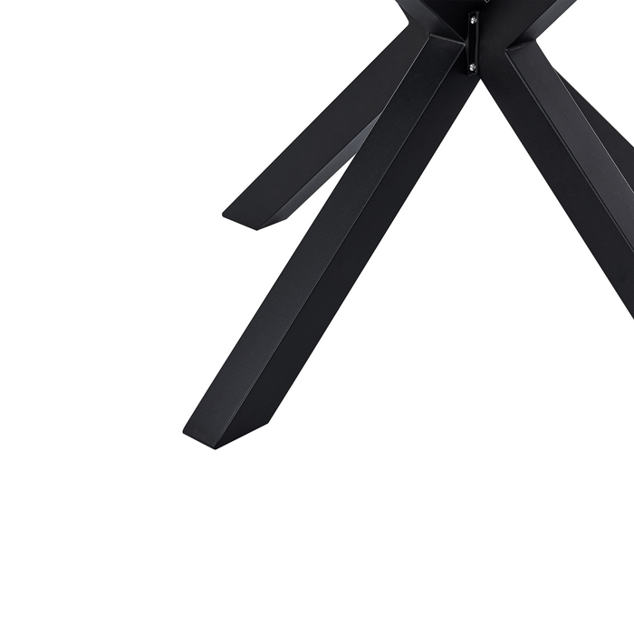 Beliani-MALETTO|GROSSETO-Tuinset 4-zits-Zwart-Aluminium|Rotan|Glas