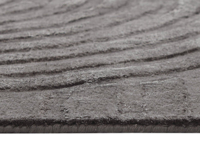 Rechthoekig viscose vloerkleed, antracietgrijs, 160x230 cm