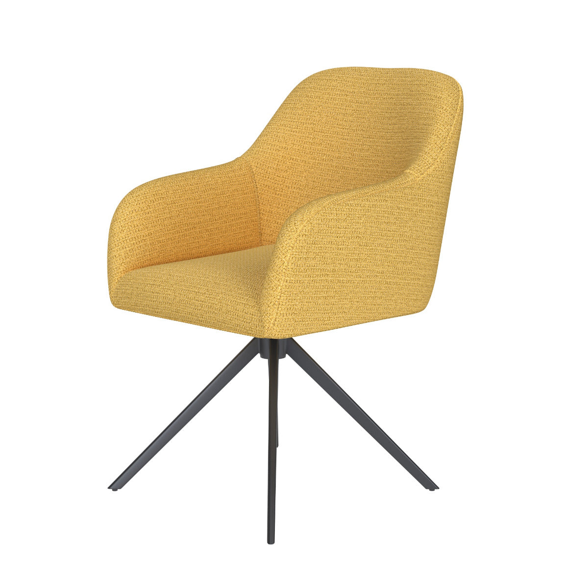 Puur Joanne draaistoel metaal - okergeel