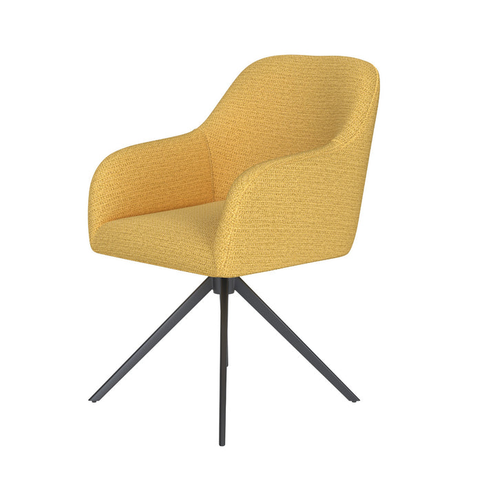 Puur Joanne draaistoel metaal - okergeel