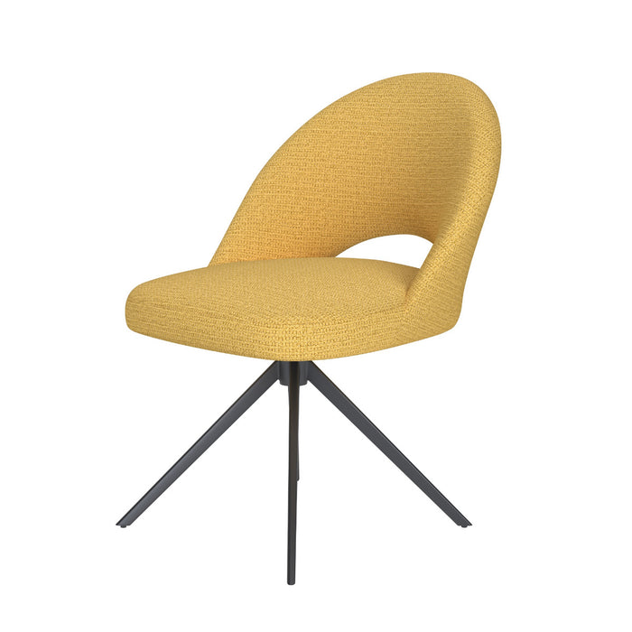 Puur Misty draaistoel metaal - okergeel