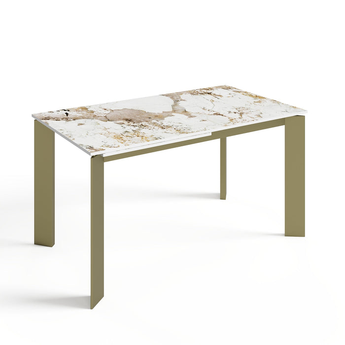 Uitschuifbare eettafel 6-8 personen pandora en gouden poten 140cm