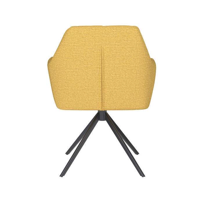 Puur Dannie draaistoel metaal - okergeel