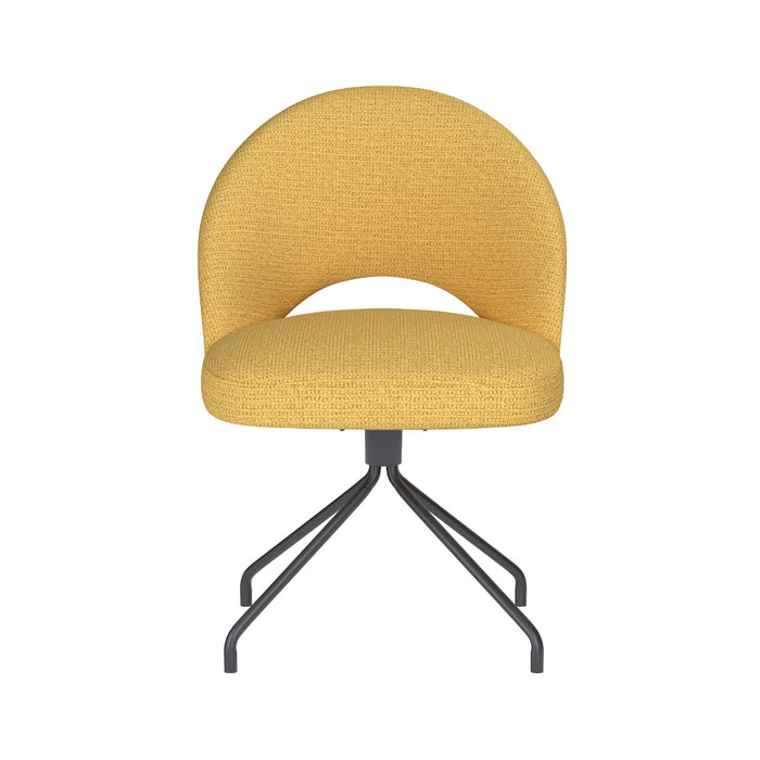 Puur Misty draaistoel metaal spider - okergeel