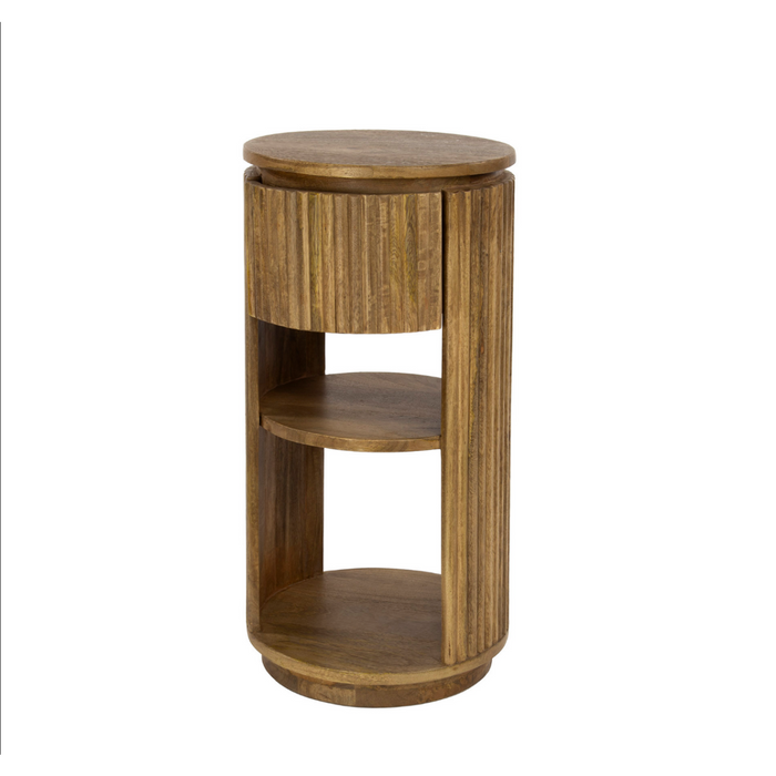 Fraaai Sedona nachtkastje rond XS - mangohout