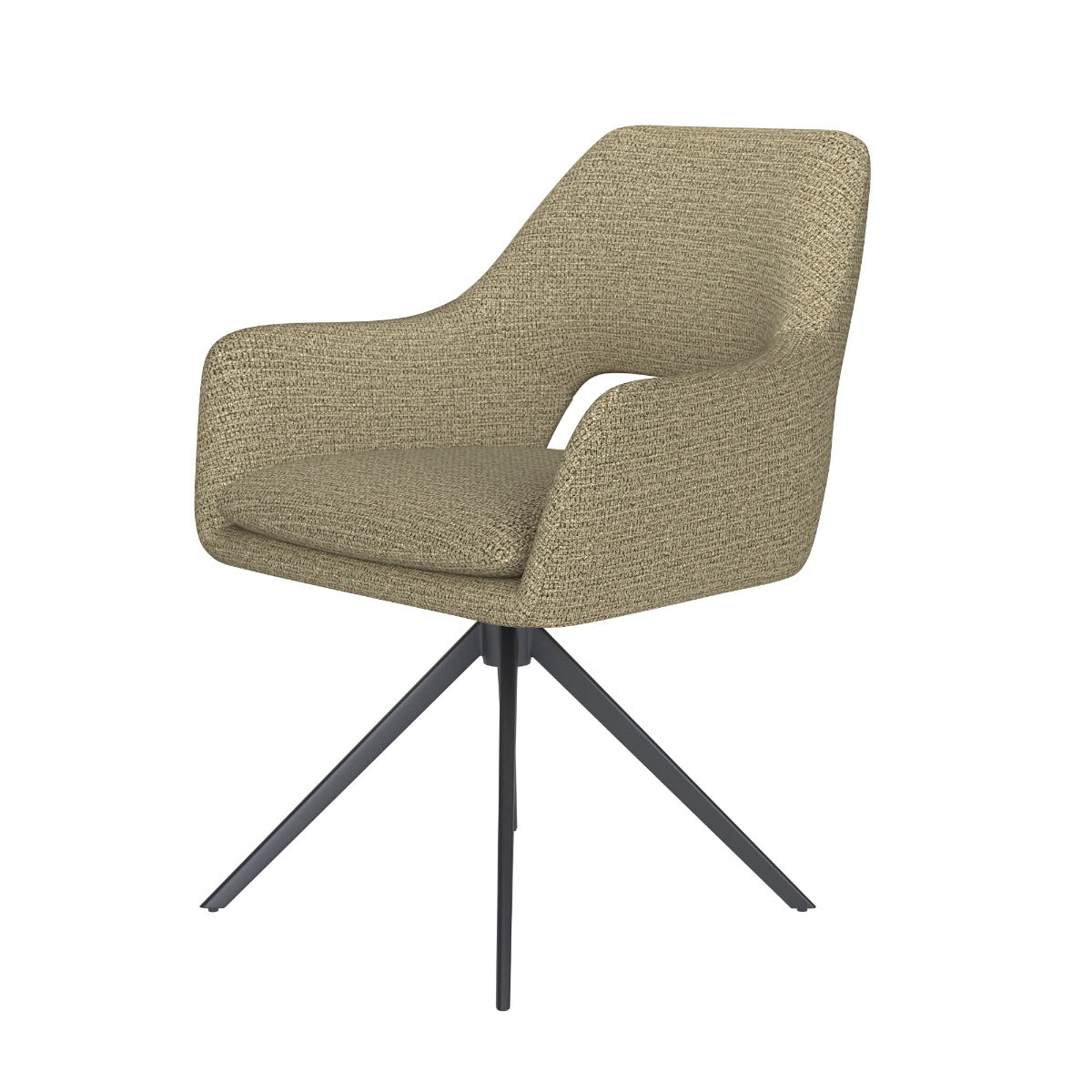 Puur Lana draaistoel metaal - groen