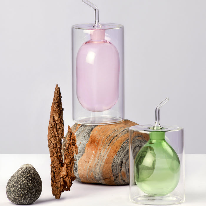 Ichendorf Milano Cilindro Double Wall Oliefles 250 ml - Roze