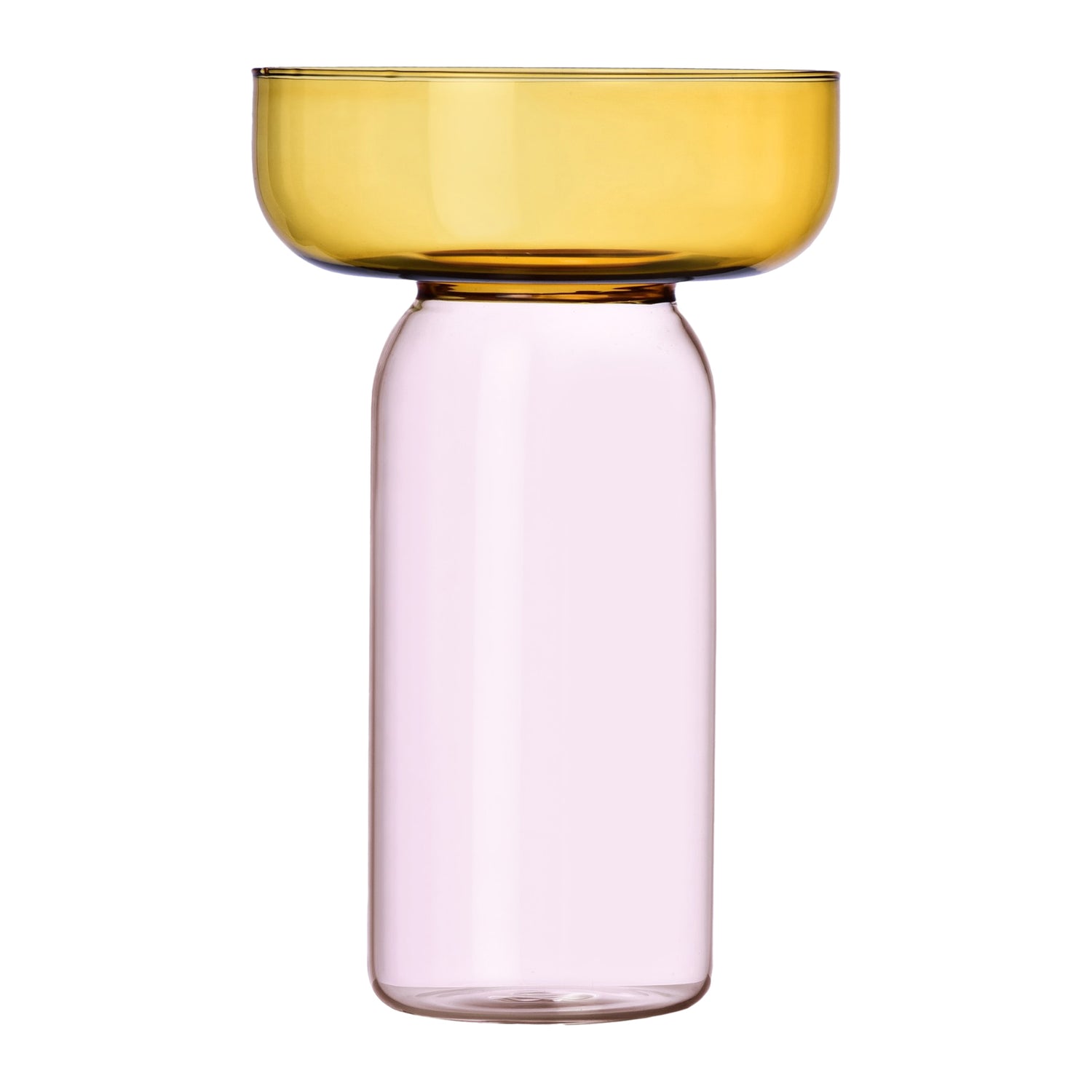 Ichendorf Milano Aura Vaas - Cilinder H 31 cm - Amber / Roze