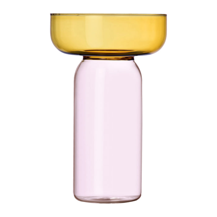 Ichendorf Milano Aura Vaas - Cilinder H 31 cm - Amber / Roze