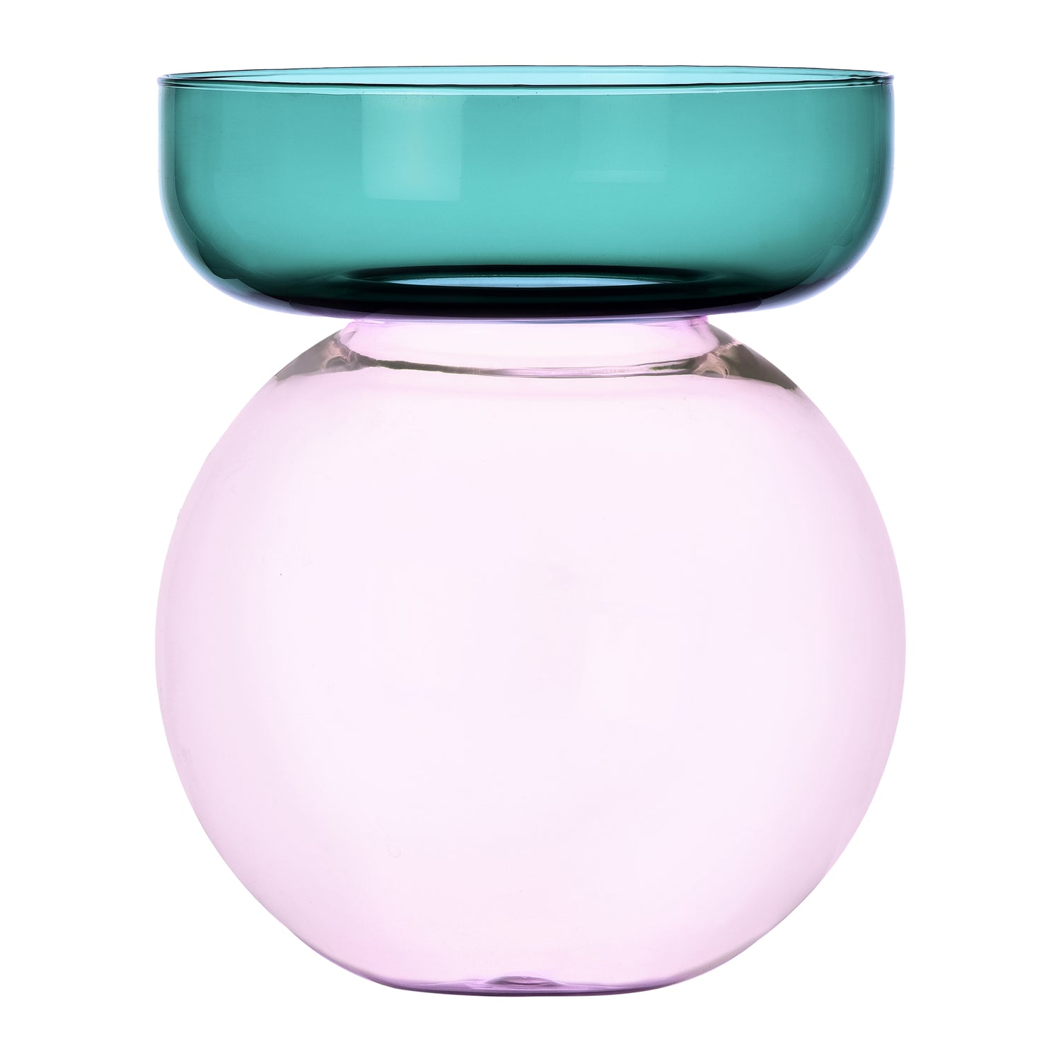 Ichendorf Milano Aura Vaas - Rond H 25 cm - Petrol / Pink