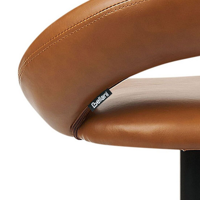 Beliani - PEORIA II - Barkruk set van 2 - Goudbruin - Kunstleer