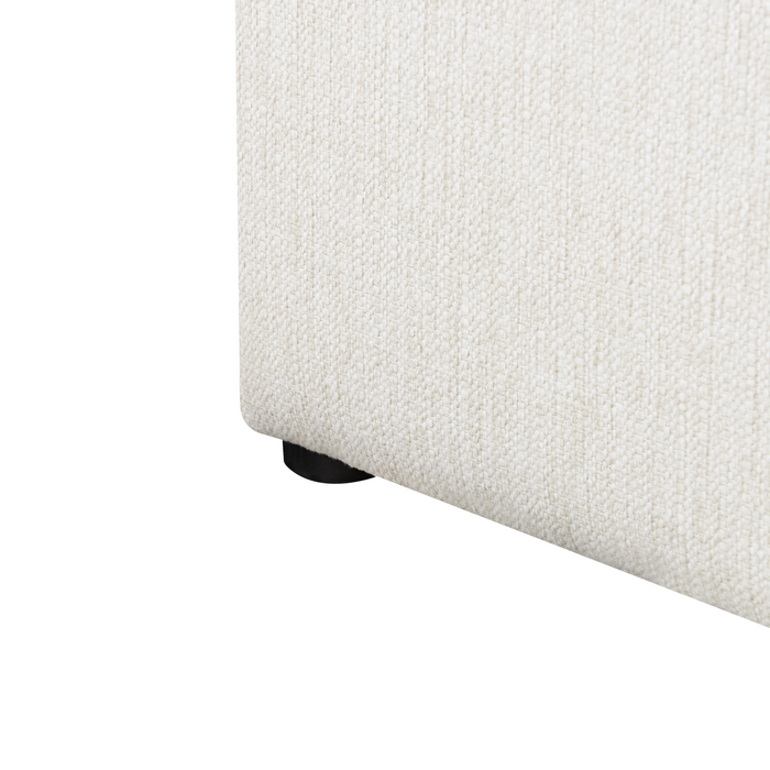 Beliani-CASTELNAVET-Tweepersoonsbed-Wit-160 x 200 cm-Polyester