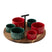 J-Line tapasplank - hout - rood|groen - large