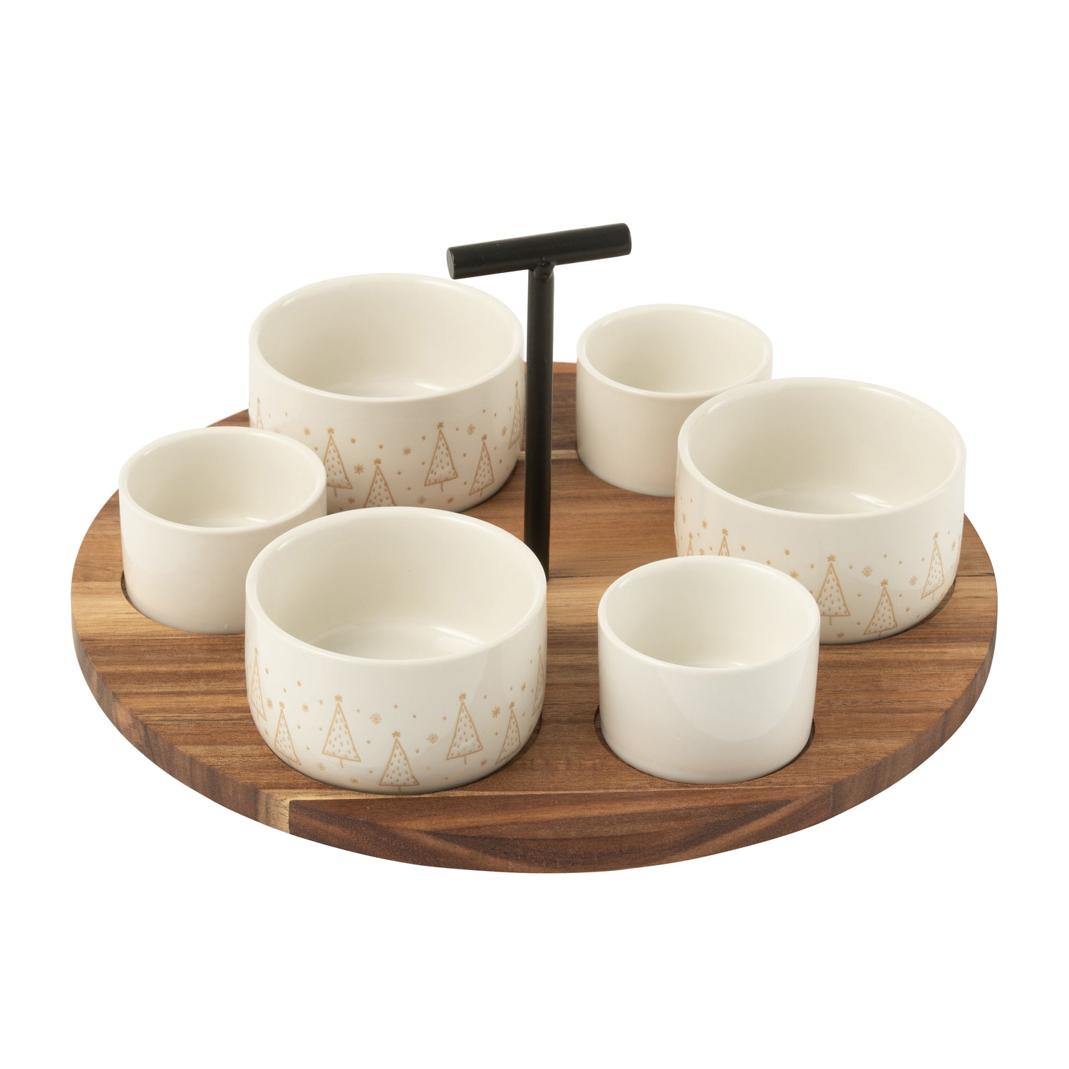 J-Line tapasplank - hout - wit - large