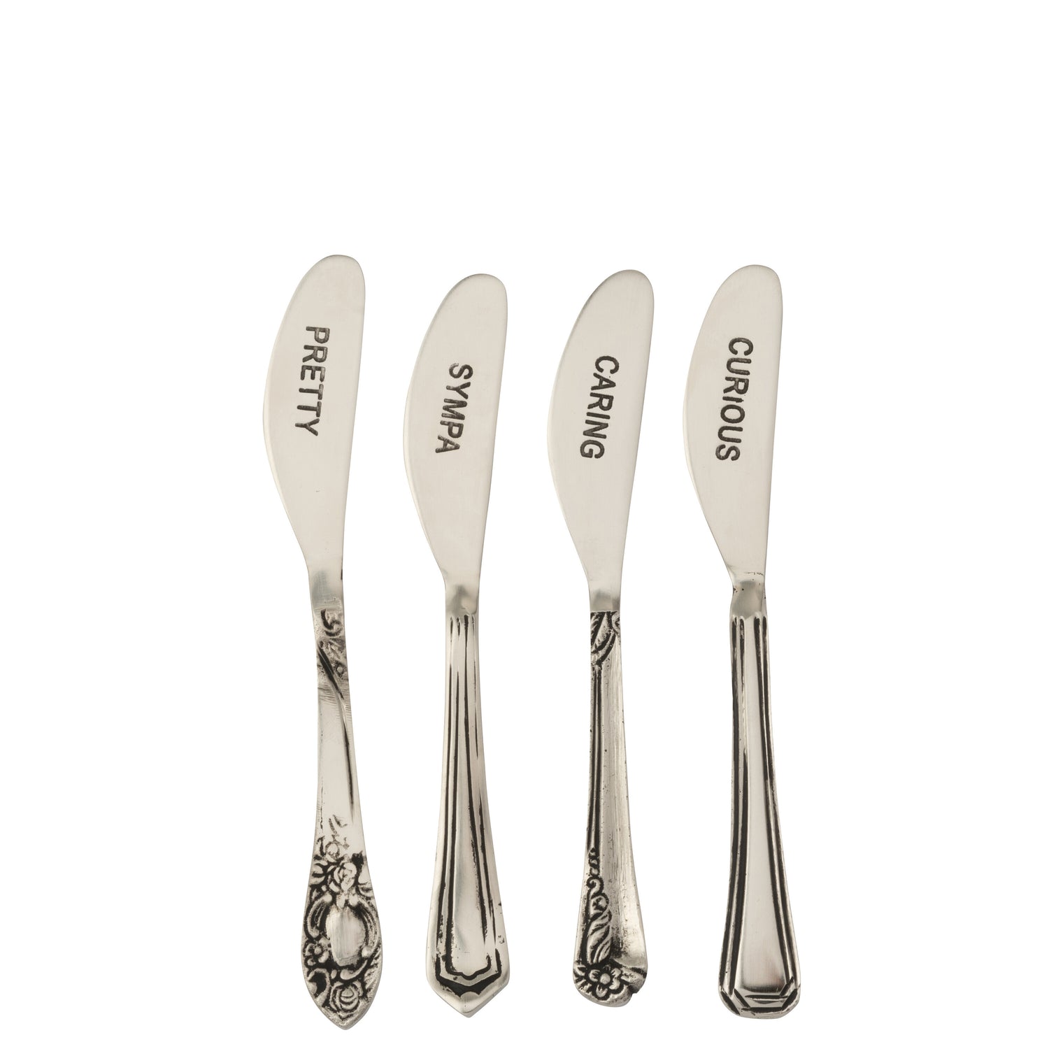 J-Line bestek Messing - brass - zilver - doos van 4