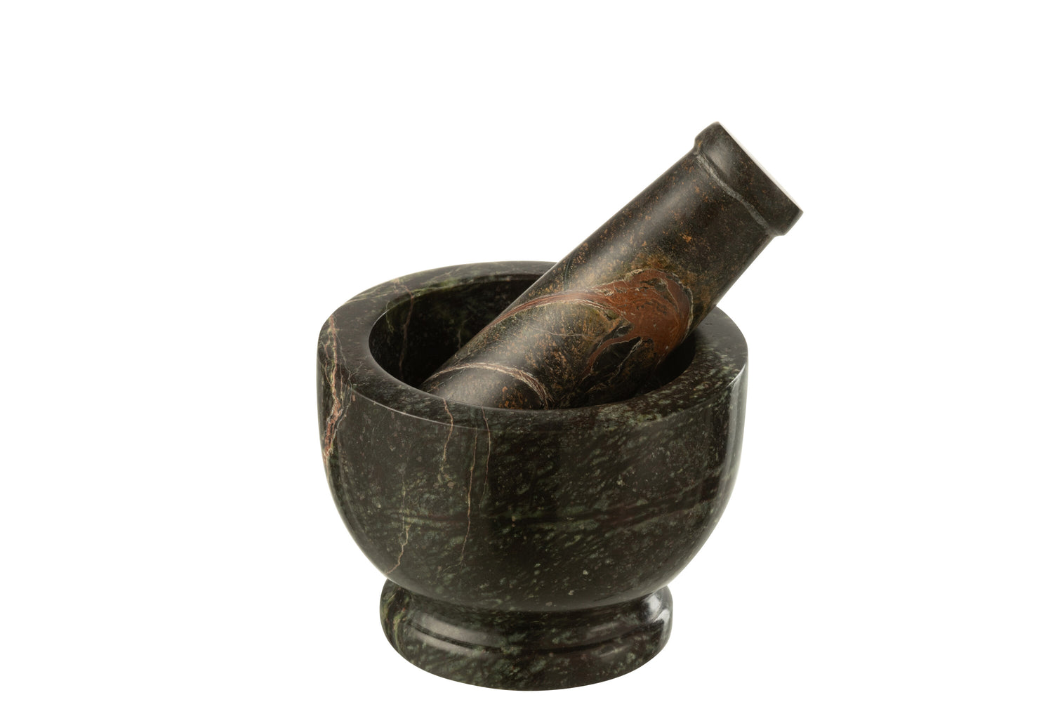 J-Line vijzel + stamper Matt - steen - kakigroen|donkergroen