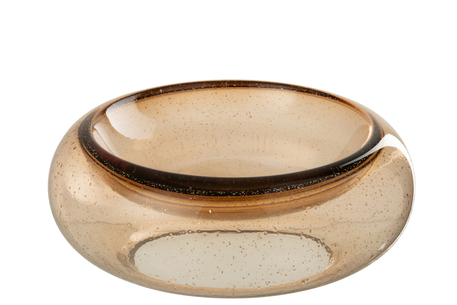 J-Line sierschaal Carol - glas - bruin - large