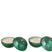 J-Line geurkaars Kerstbal - glas - groen - small - 2 stuks