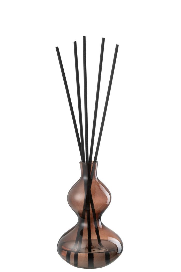 J-Line geurolie Li-ly land - glas - bruin - small