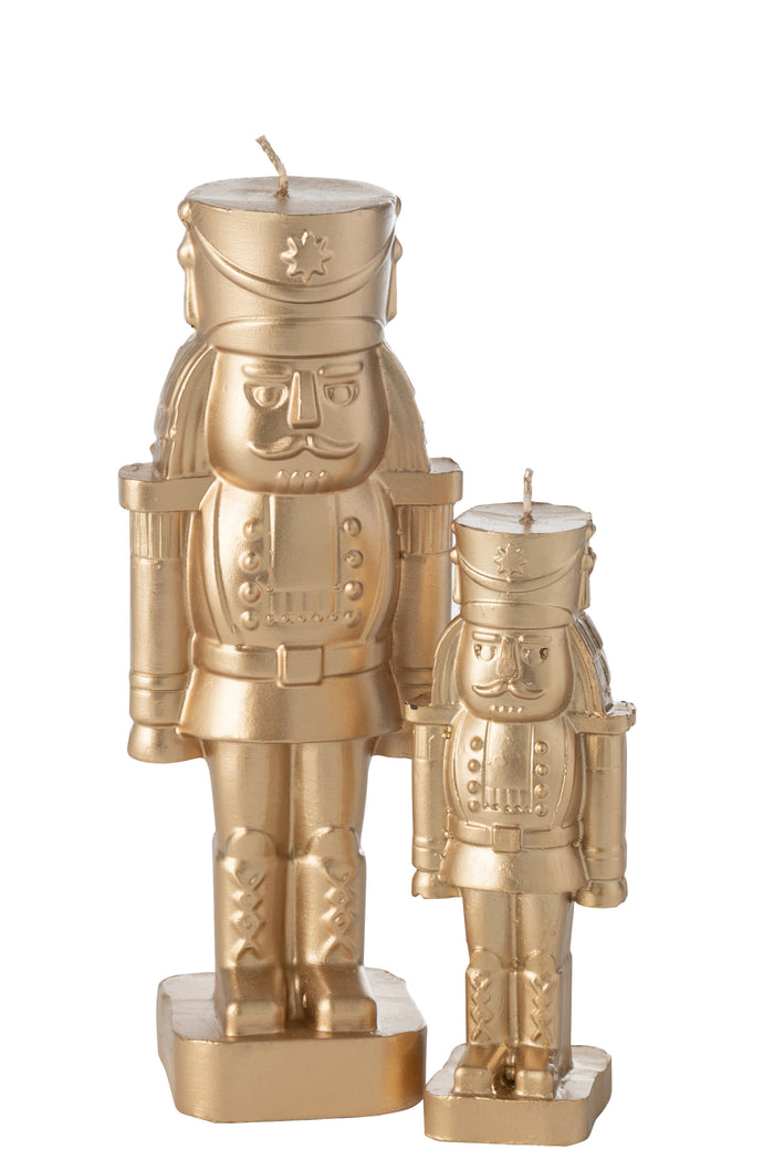 J-Line kaars Notenkraker - goud - large - 15U