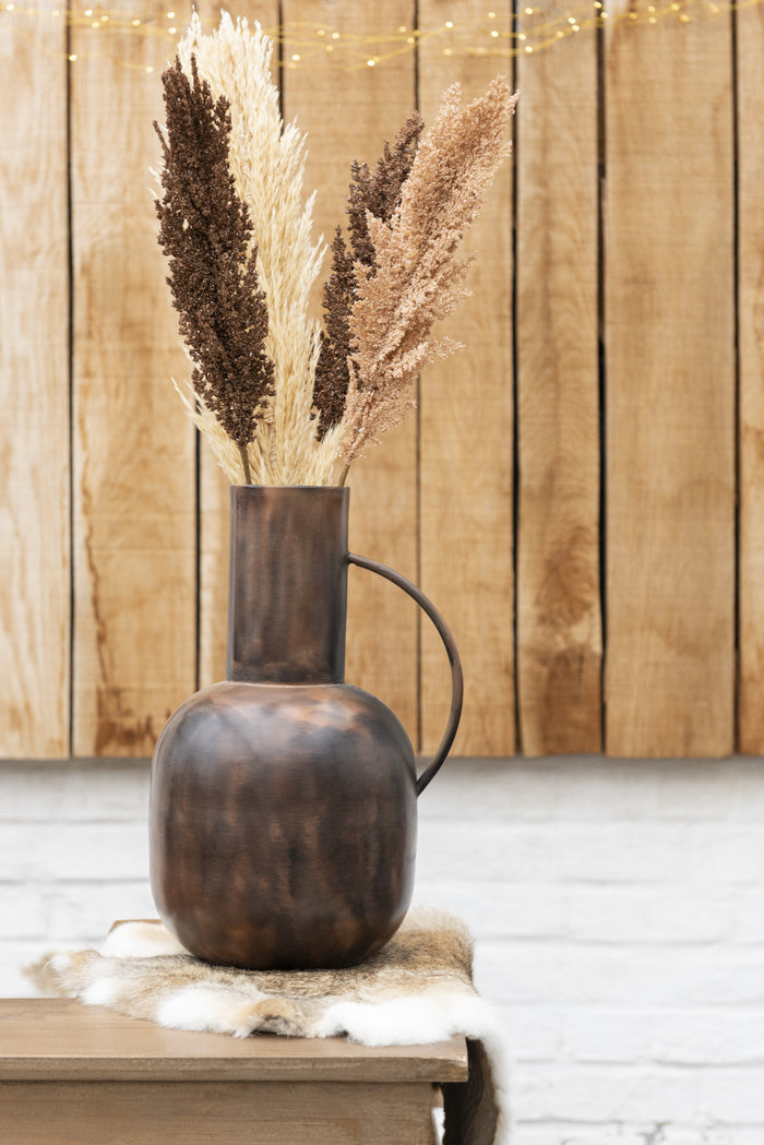 J-Line decoratie Tak - kunststof - wit|bruin - 3 stuks