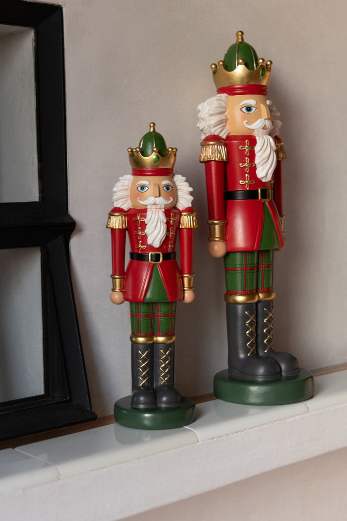 J-Line figuur Notenkraker Op Voet - polyresin - kerstrood|do