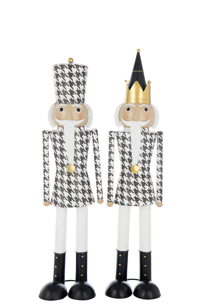 J-Line figuur Notenkraker Snor - metaal - mix - large - 2 st