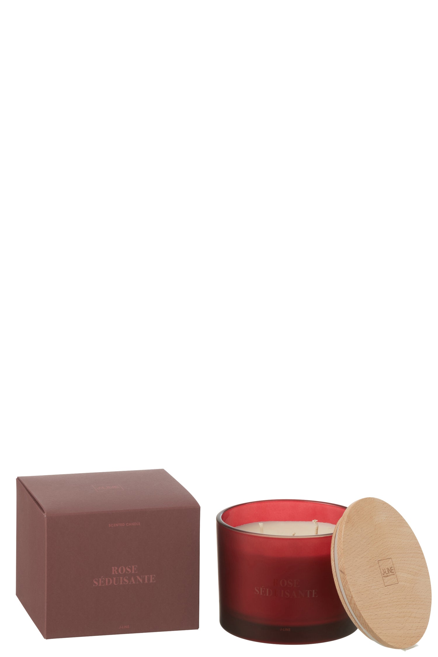 J-Line geurkaars - Rose Seduisante - rood - 28U