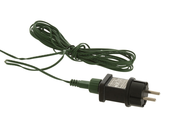 J-Line decoratie krans 20 LED - kunststof - groen - large