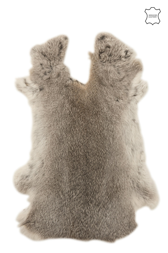 J-Line konijnenvel - imtatiebont - grijs