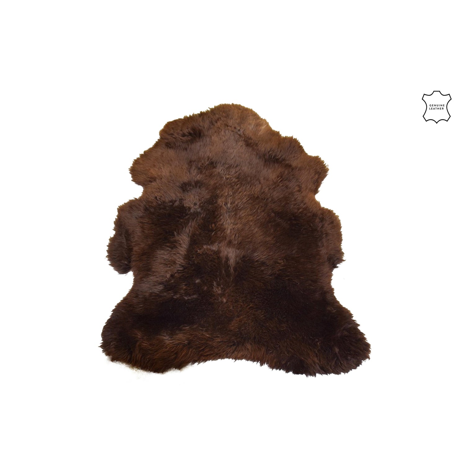 J-Line tapijt Lang Schapenvel - pels - bruin