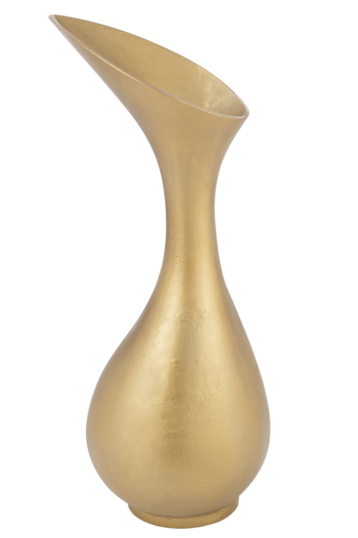 J-Line vaas Olivia - aluminium - goud - large - 77 cm hoog