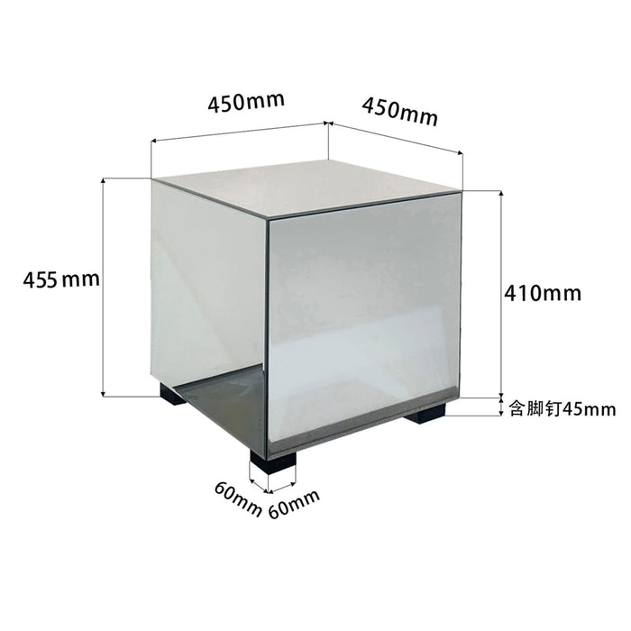 Kare Design Luxury Bijzettafel - zilver - lade - 45x45cm