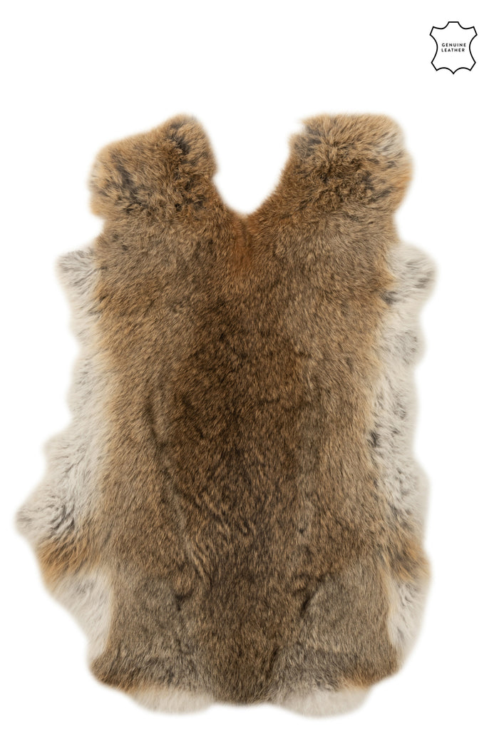 J-Line konijnenvel - imtatiebont - grijs|bruin