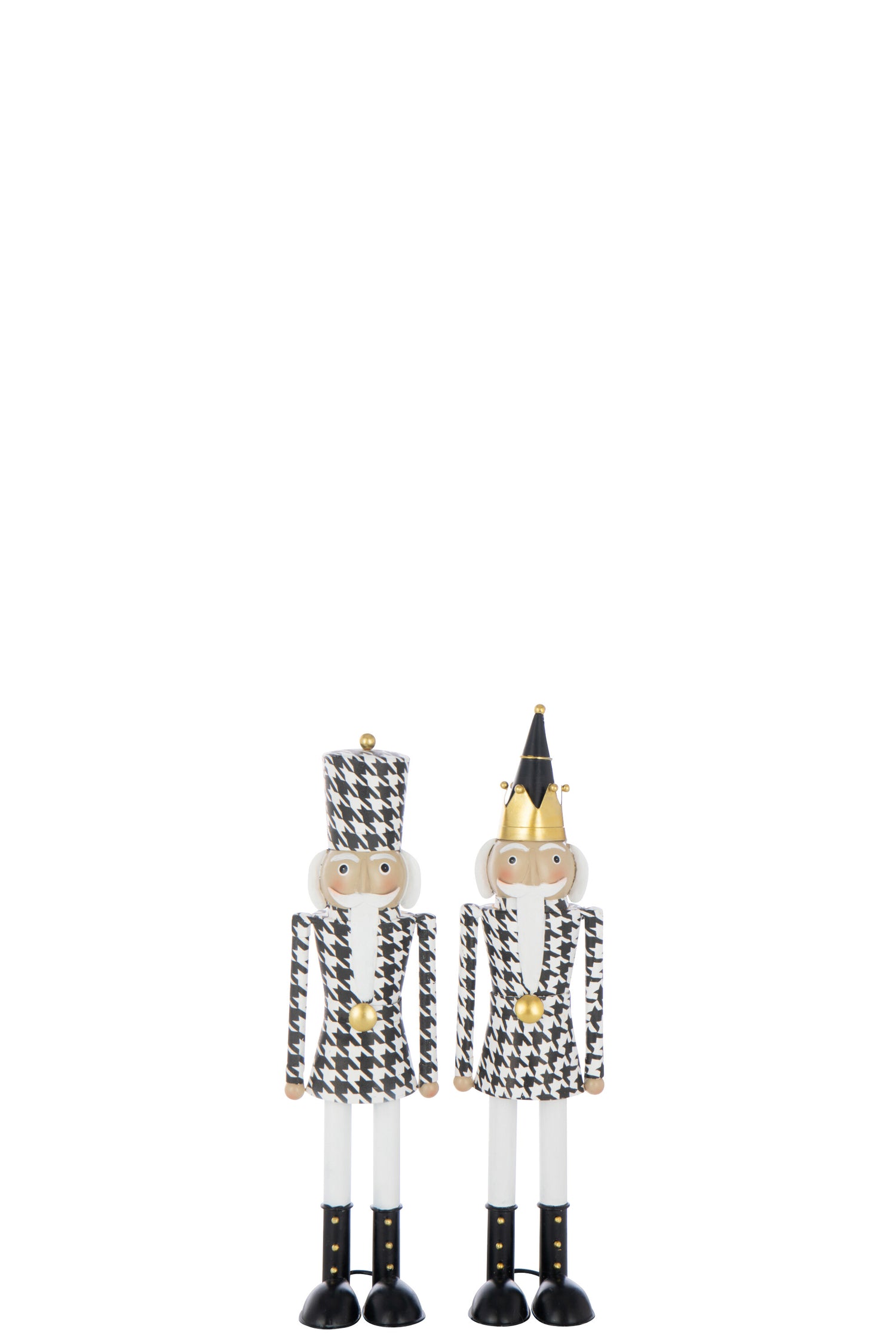 J-Line figuur Notenkraker Snor - metaal - mix - small - 2 st