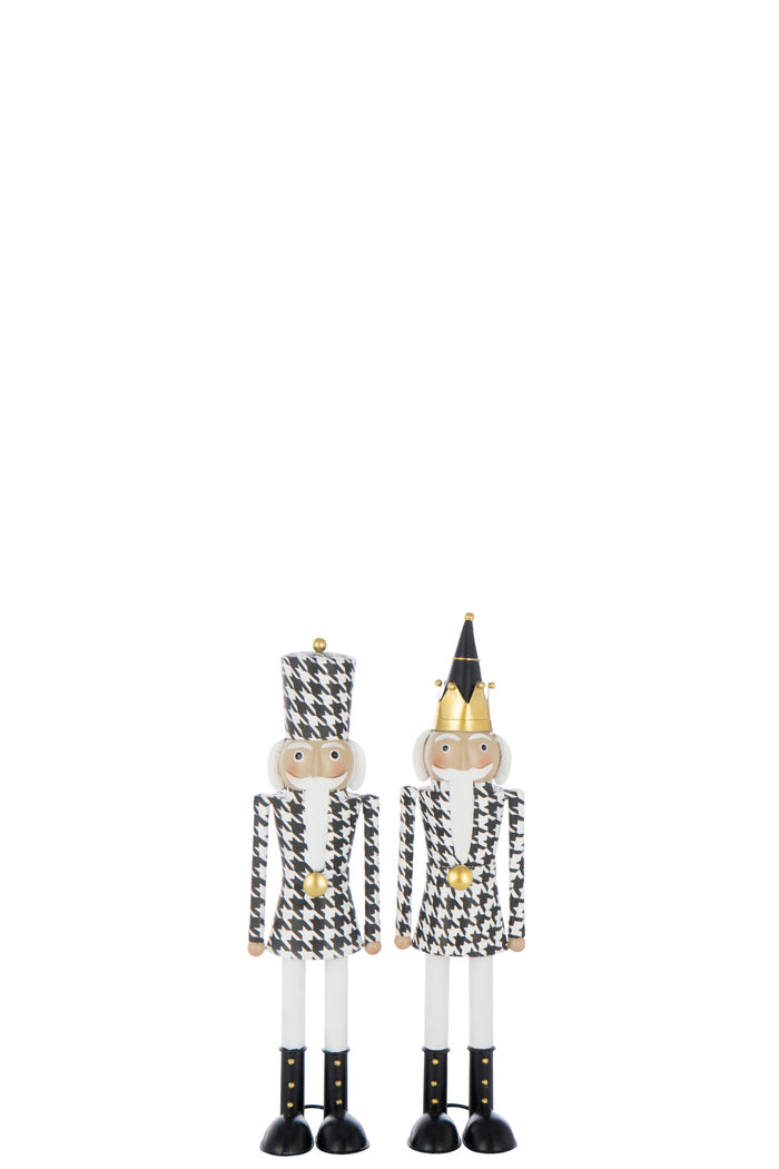 J-Line figuur Notenkraker Snor - metaal - mix - small - 2 st