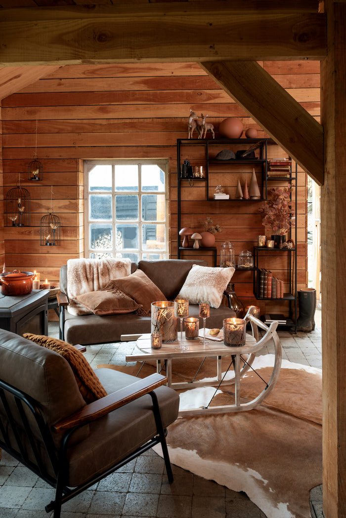 J-Line koeienvel - leer - bruin - 3-4M²