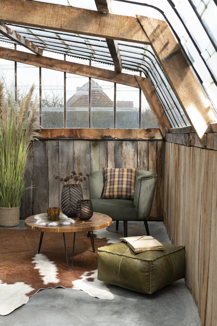 J-Line koeienvel - leer - bruin - 3-4M²