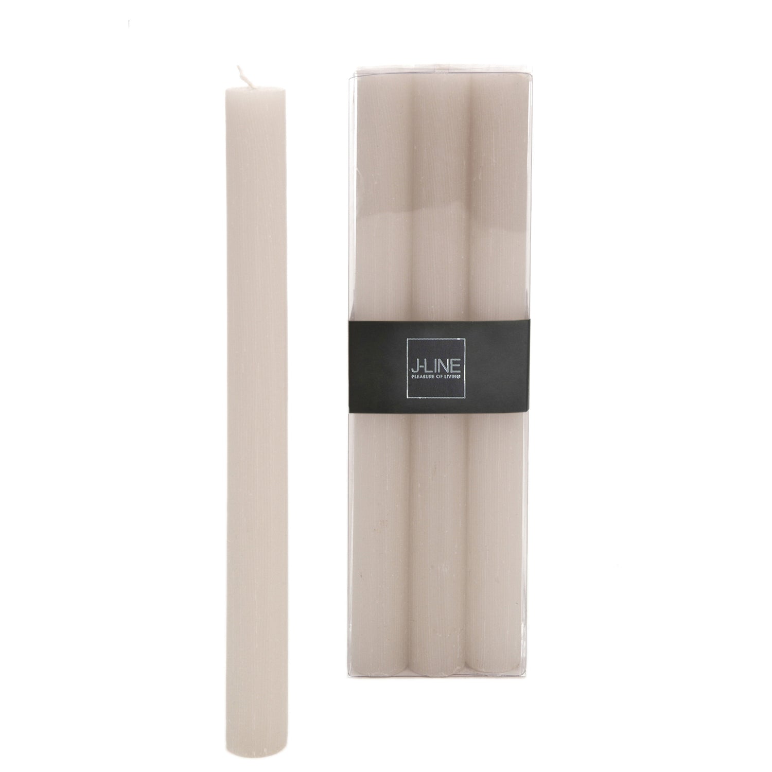 J-Line tafelkaars Zand - lichtroze - 9U - doos van 6