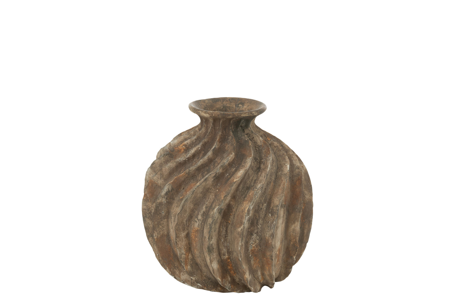 J-Line vaas Ballon Antiek - polyresin - large - Ø 34.5 cm