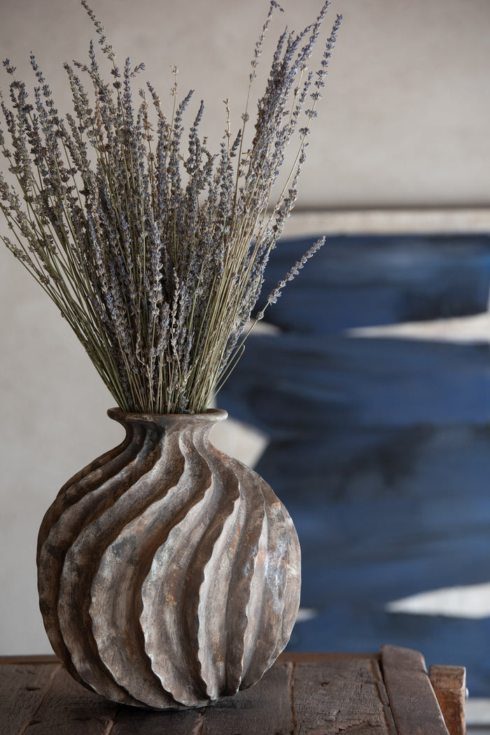 J-Line vaas Ballon Antiek - polyresin - large - Ø 34.5 cm