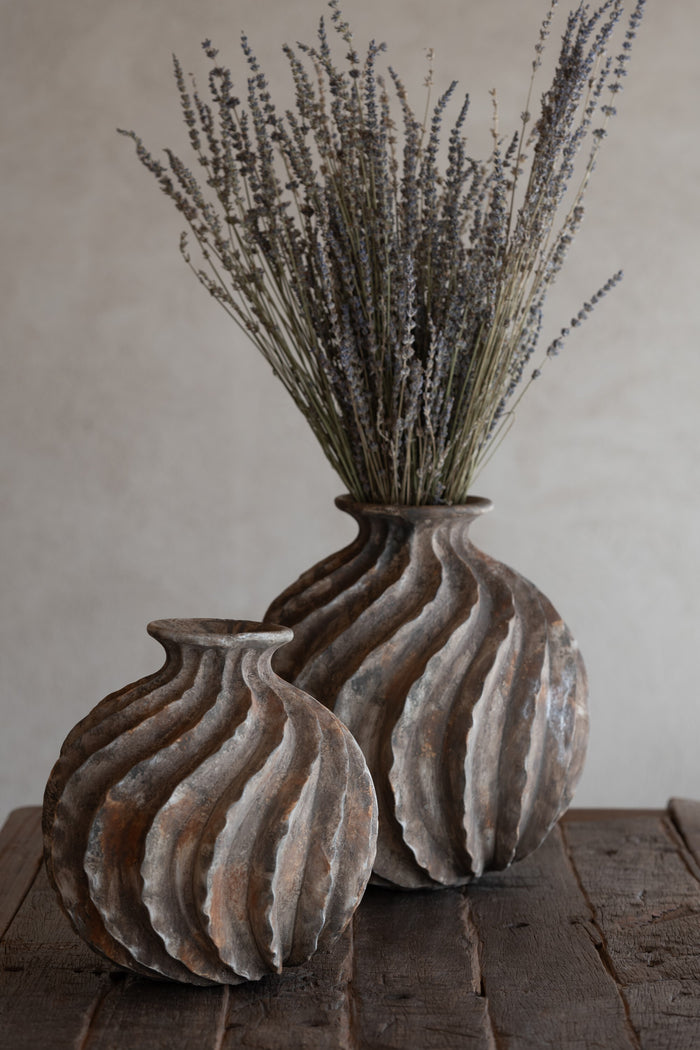 J-Line vaas Ballon Antiek - polyresin - large - Ø 34.5 cm