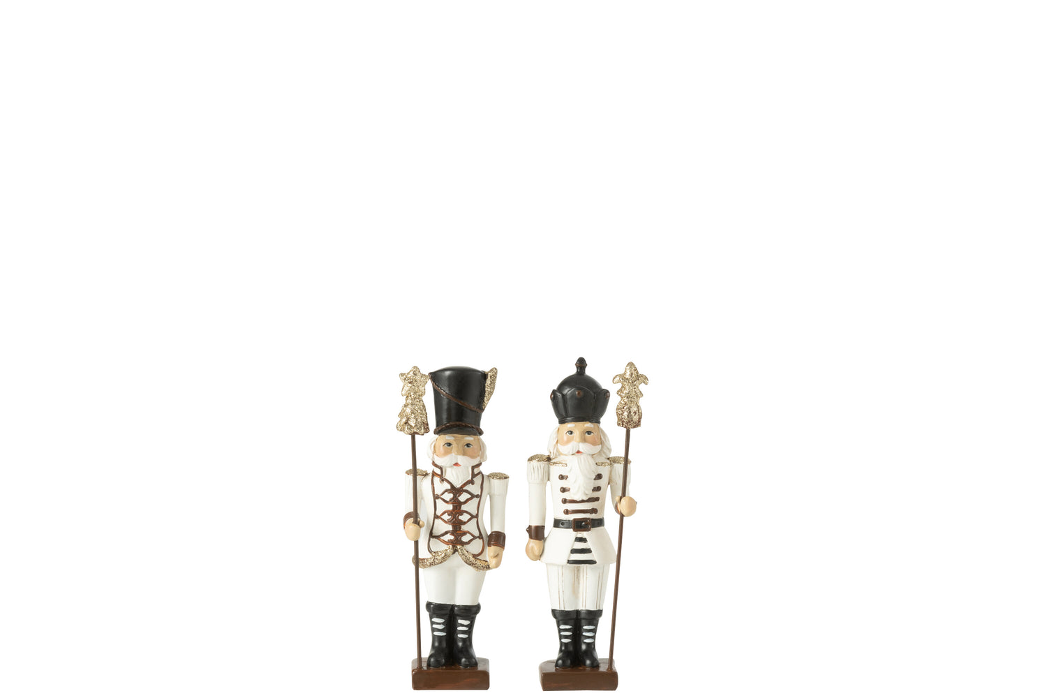 J-Line figuur Notenkraker - polyresin - mix - small - 2 stuk