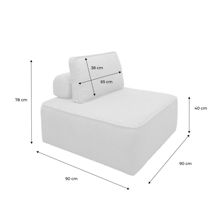 sweeek - Fauteuil boucléstof 1 zitplaats