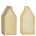 J-Line decoratie Huis - glas - goud - large - 2 stuks