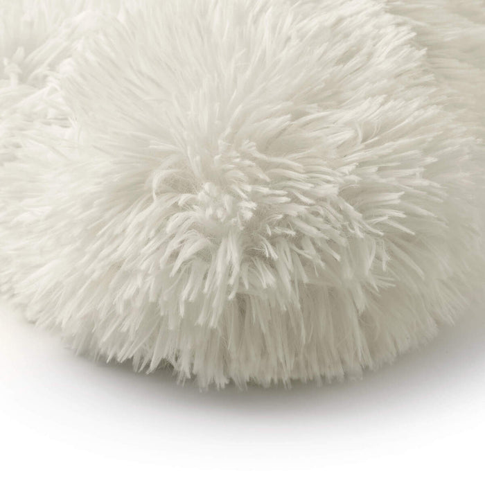 HART - sierkussen 40x45 cm - hartjeskussen - fluffy - Snow White - wit