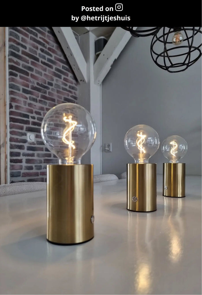 Lucide VIVO Tafellamp - Mat Goud | Messing