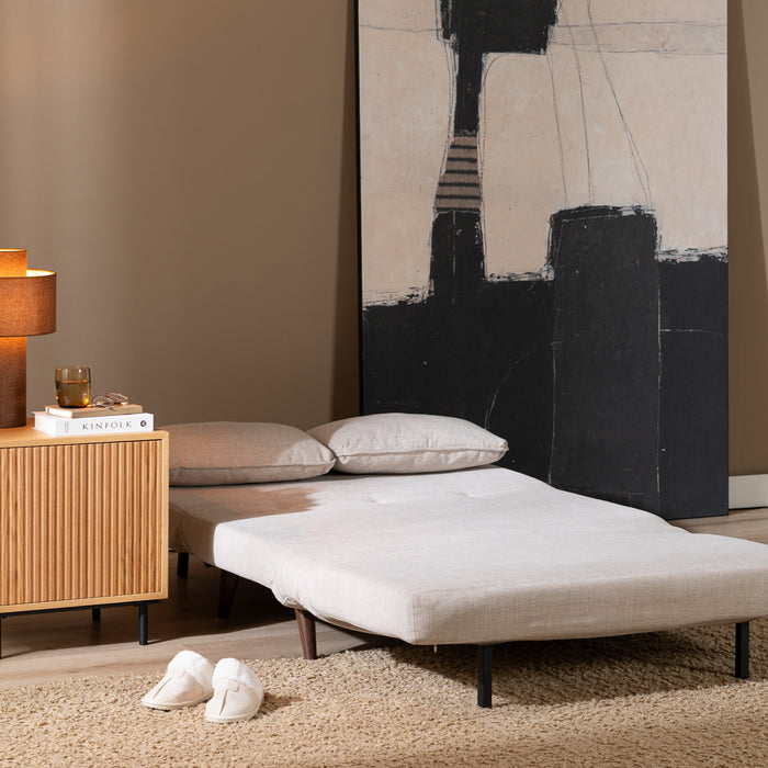 Bronx71 Velvet slaapbank 1,5 persoons Kristian taupe