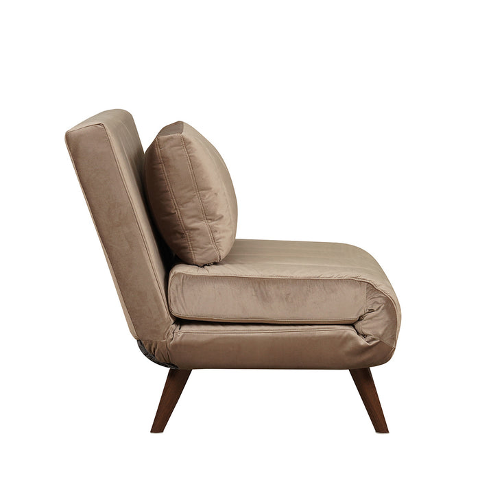 Bronx71 Velvet slaapfauteuil Hanna taupe