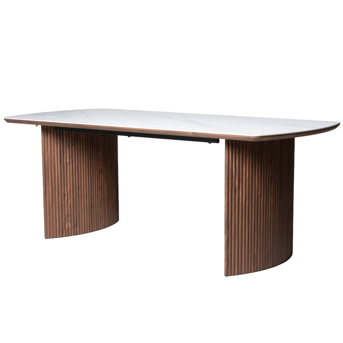 DÉJA Living - Eettafel Walnoot Keramisch - 200x90x75cm - Chela